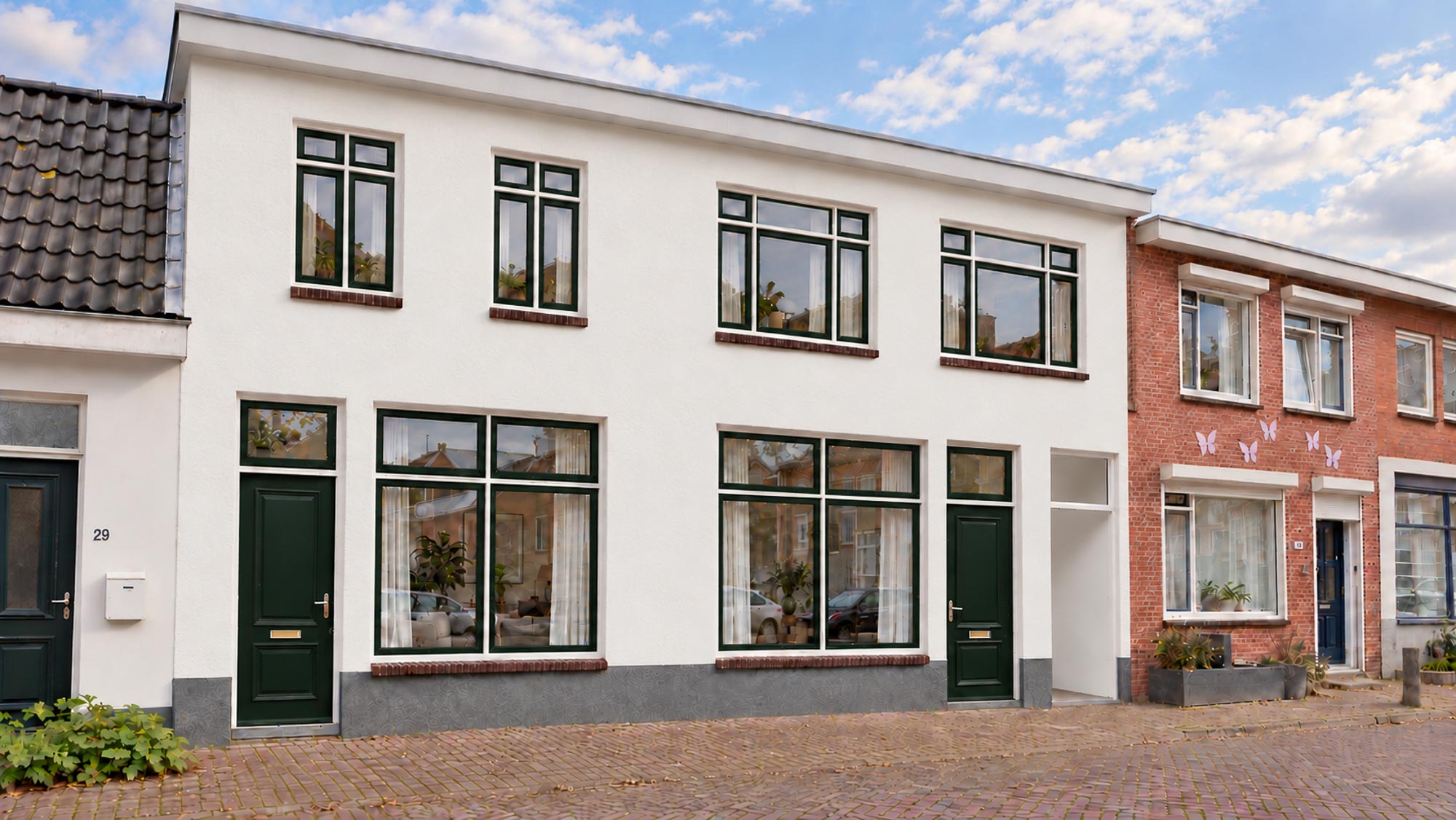 Artist impression van de woningen aan de Lange Rij